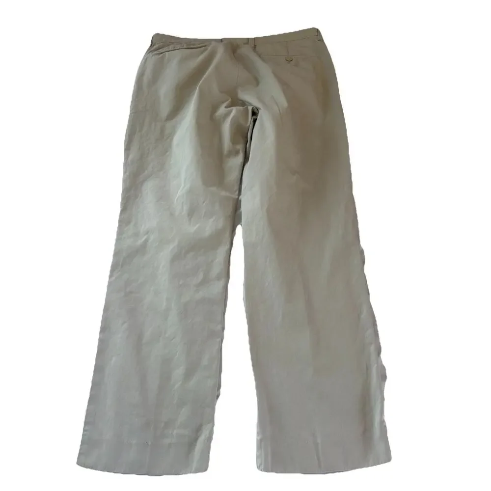 J.Crew Classic Fit Straight Leg Light Beige Chino Pants 34x32 Cotton Twill